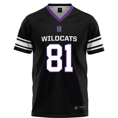 Northwestern - NCAA Football : Christopher Petrucci - Black Football Jersey