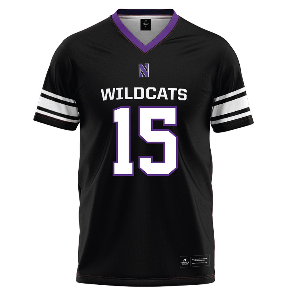 Northwestern - NCAA Football : Sean Winton - Black Football Jersey-0