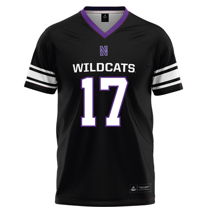 Northwestern - NCAA Football : Griffin Wilde - Black Football Jersey-0