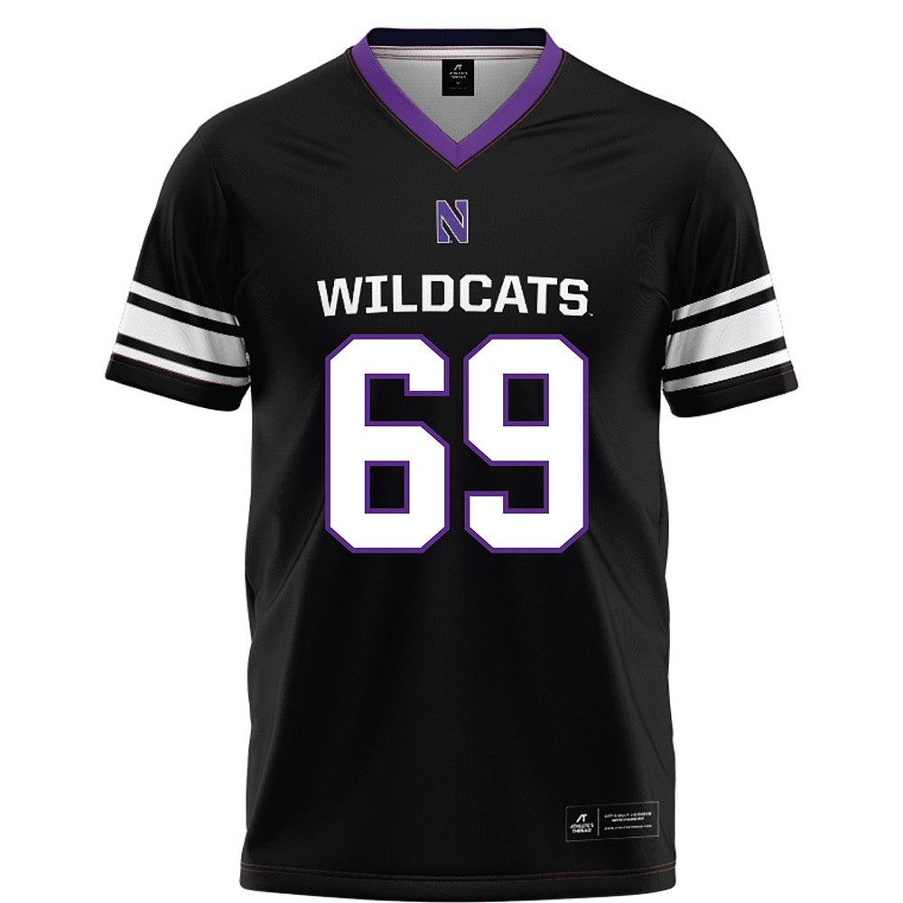 Northwestern - NCAA Football : Jack Bailey - Black Football Jersey