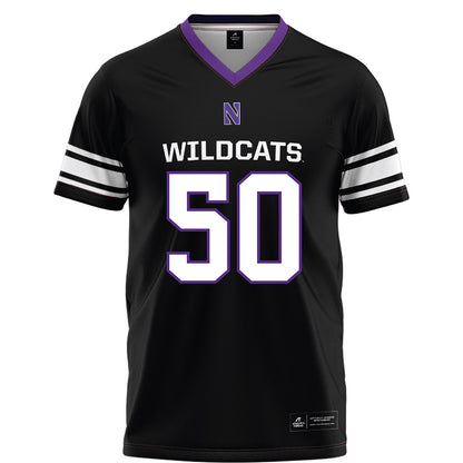 Northwestern - NCAA Football : Talan Chandler - Black Football Jersey-0