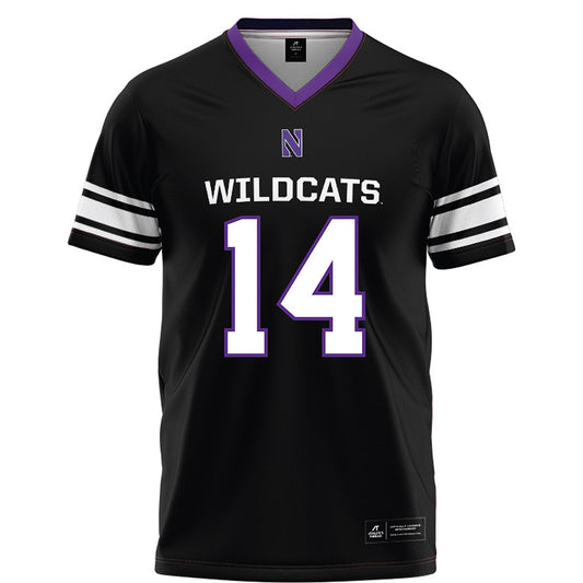 Northwestern - NCAA Football : Yannis Karlaftis - Black Football Jersey-0