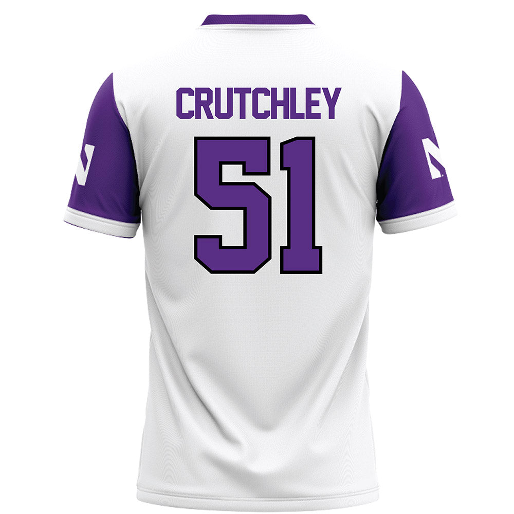 Northwestern - NCAA Football : Miles Crutchley - White Football Jersey