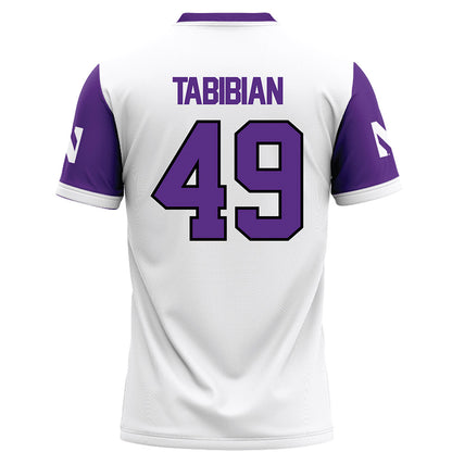 Northwestern - NCAA Football : Jacob Tabibian - White Football Jersey