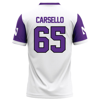 Northwestern - NCAA Football : Jackson Carsello - White Football Jersey