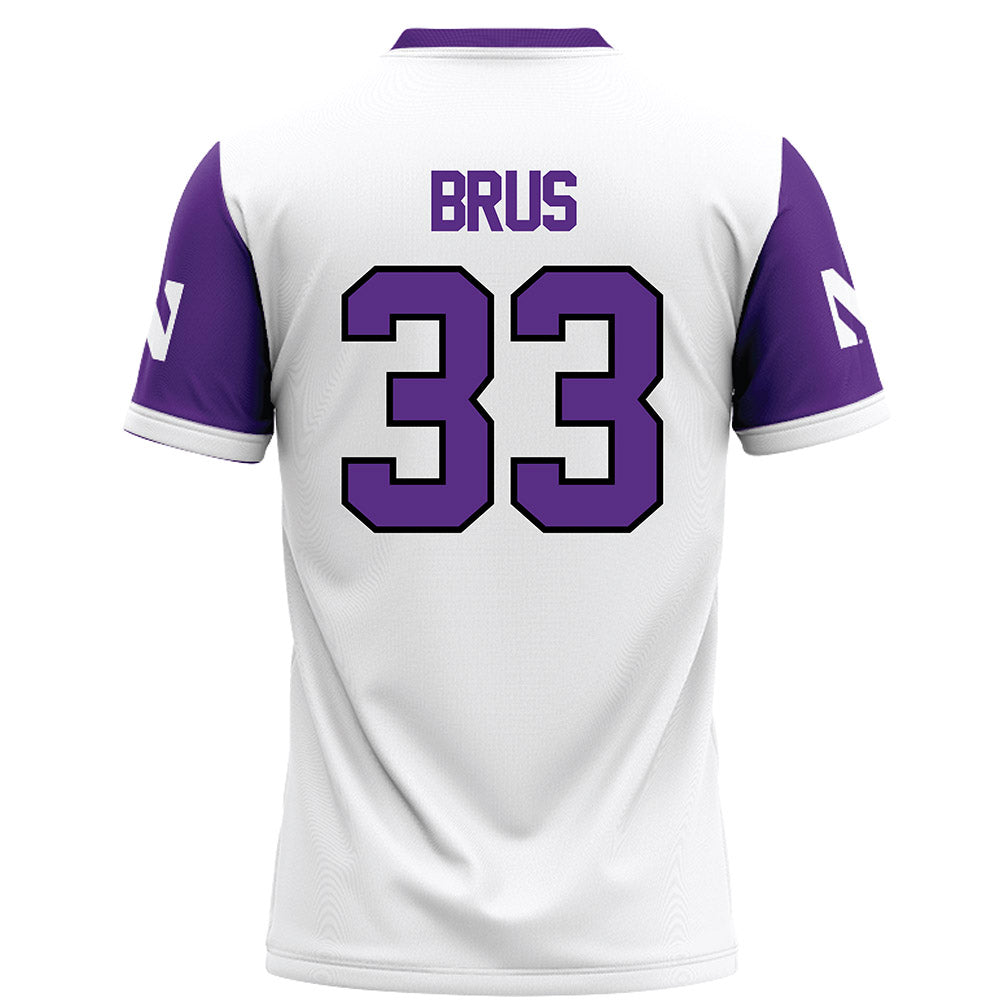 Northwestern - NCAA Football : Braydon Brus - White Football Jersey