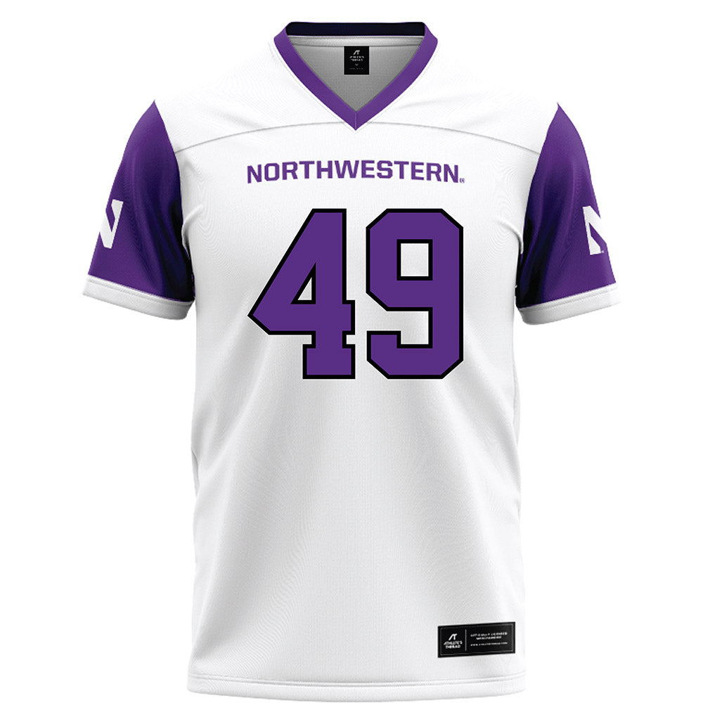 Northwestern - NCAA Football : Jacob Tabibian - White Football Jersey