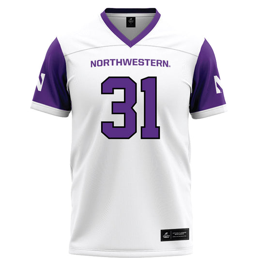 Northwestern - NCAA Football : Jake Arthurs - White Football Jersey