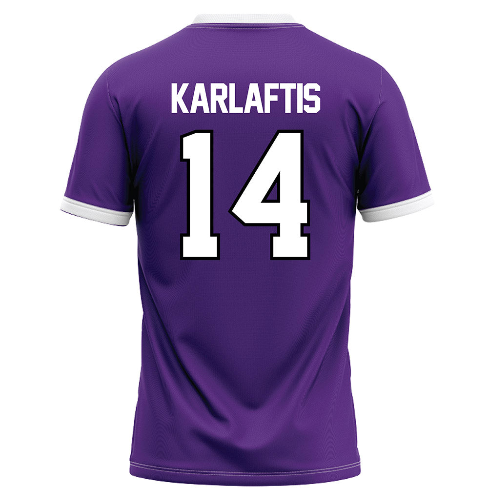 Northwestern - NCAA Football : Yannis Karlaftis - Fashion Jersey Football Jersey-1