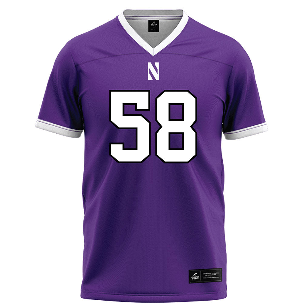 Northwestern - NCAA Football : Nathaniel Campbell - Fashion Jersey Football Jersey-0