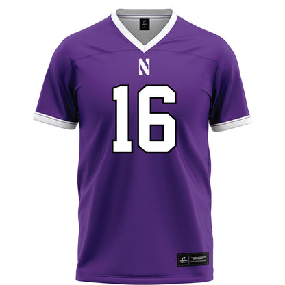 Northwestern - NCAA Football : Brennan Saxe - Fashion Jersey Football Jersey-0