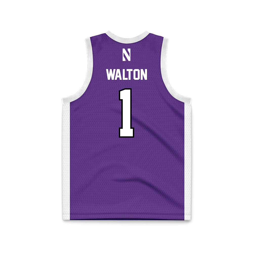 Northwestern - NCAA Women's Basketball : Xamiya Walton - Purple Basketball Jersey