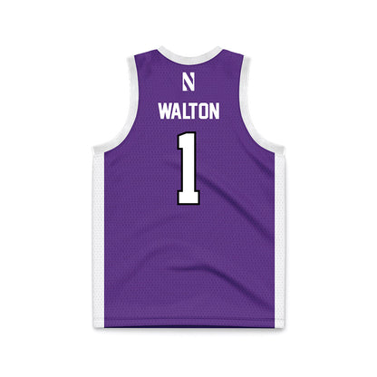 Northwestern - NCAA Women's Basketball : Xamiya Walton - Purple Basketball Jersey