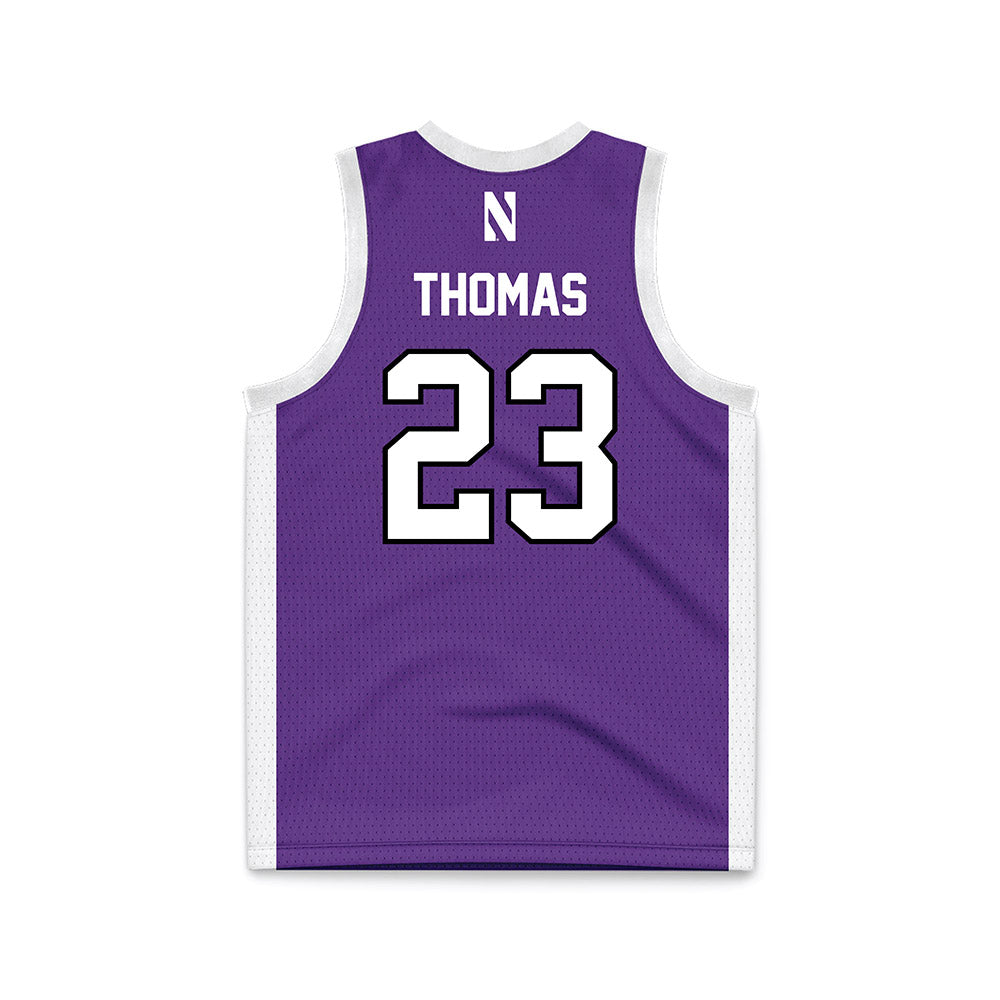 Northwestern - NCAA Women's Basketball : Tayla Thomas - Purple Basketball Jersey-1