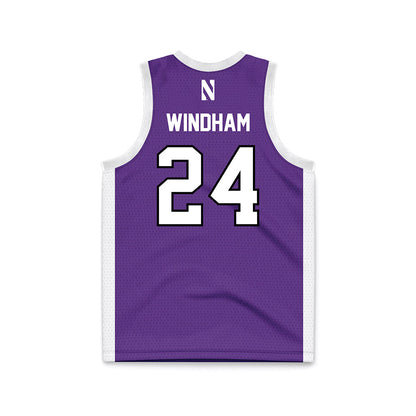 Northwestern - NCAA Men's Basketball : KJ Windham - Basketball Jersey