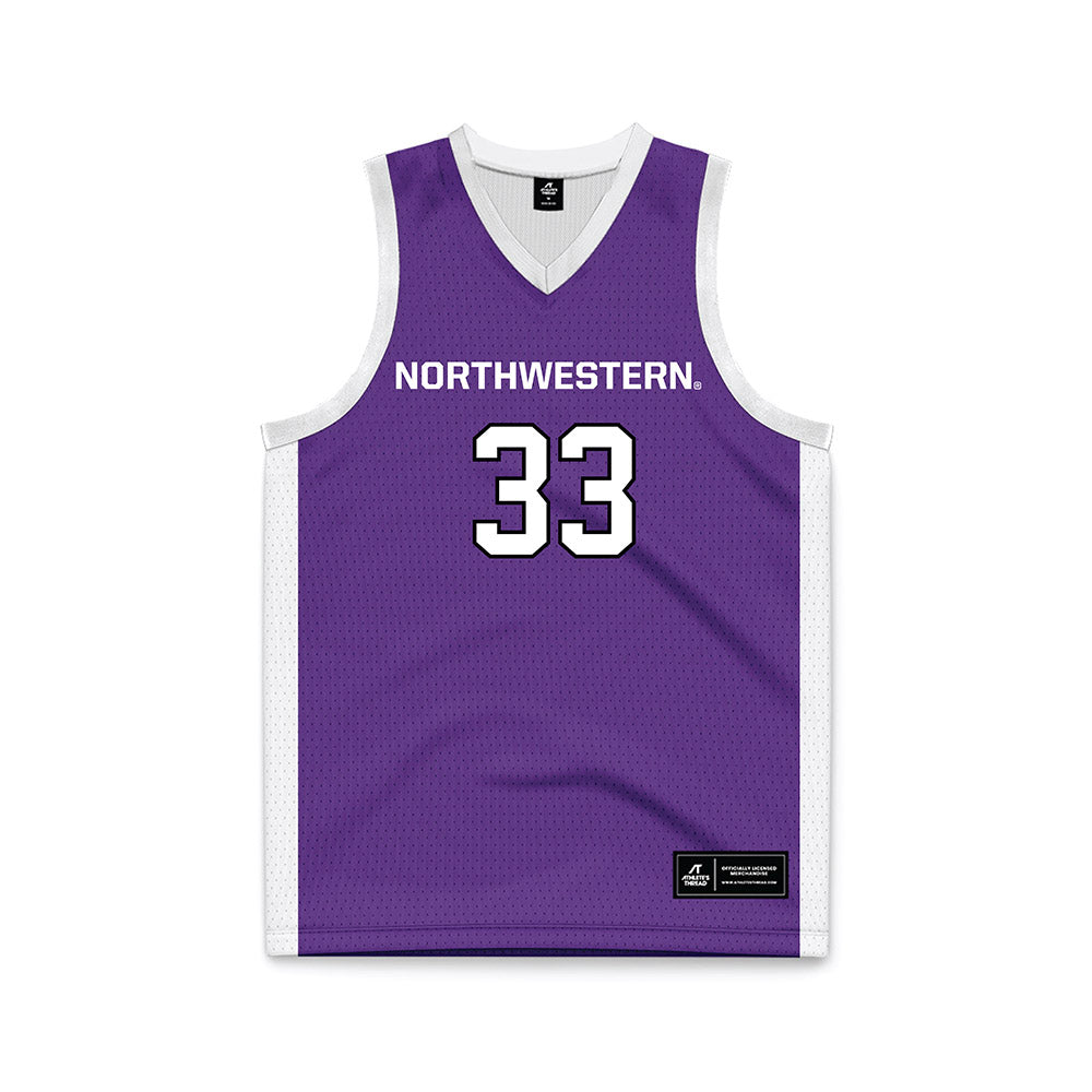 Northwestern - NCAA Women's Basketball : Amparo Lopez - Purple Basketball Jersey-0