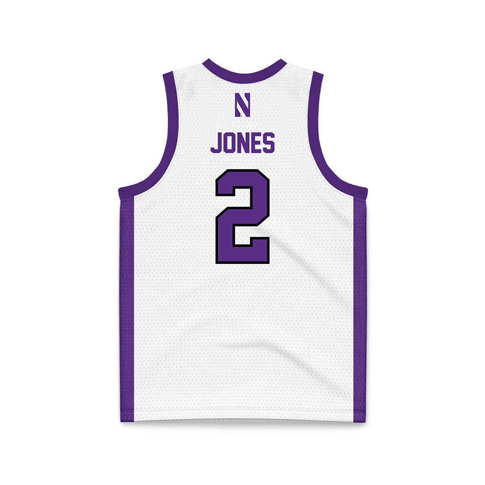 Northwestern - NCAA Women's Basketball : Kyla Jones - White Basketball Jersey-1