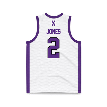 Northwestern - NCAA Women's Basketball : Kyla Jones - White Basketball Jersey-1