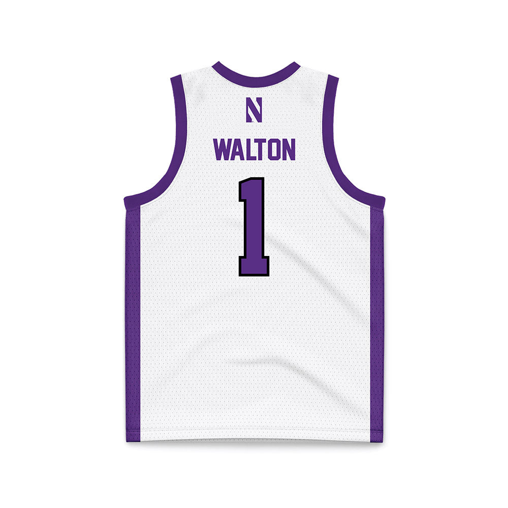 Northwestern - NCAA Women's Basketball : Xamiya Walton - White Basketball Jersey