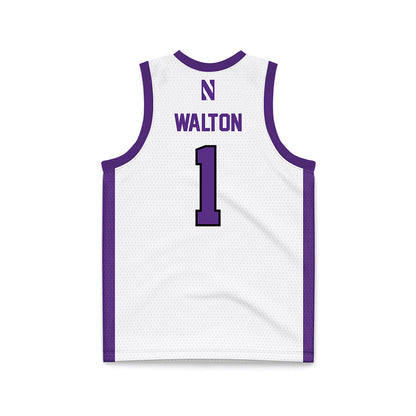 Northwestern - NCAA Women's Basketball : Xamiya Walton - White Basketball Jersey