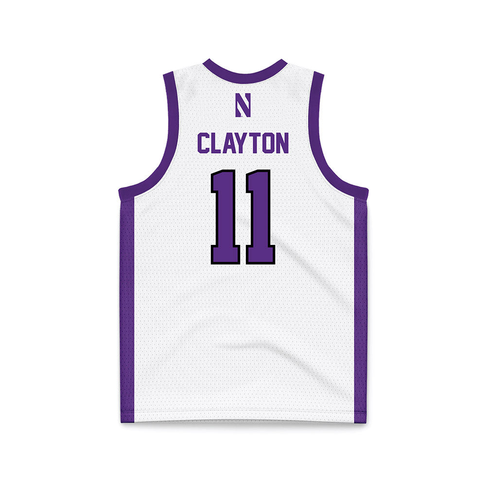 Northwestern - NCAA Men's Basketball : Jordan Clayton - White Basketball Jersey