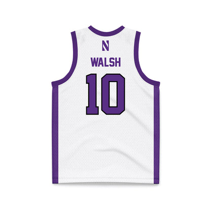 Northwestern - NCAA Women's Basketball : Caileigh Walsh - White Basketball Jersey