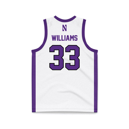 Northwestern - NCAA Women's Basketball : Taylor Williams - White Basketball Jersey-1