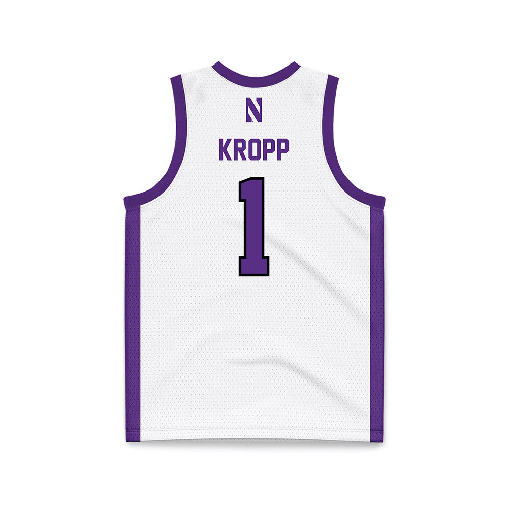 Northwestern - NCAA Men's Basketball : Tyler Kropp - White Basketball Jersey-1