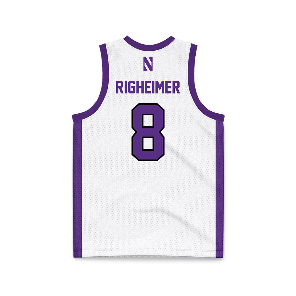 Northwestern - NCAA Women's Basketball : Kat Righeimer - White Basketball Jersey