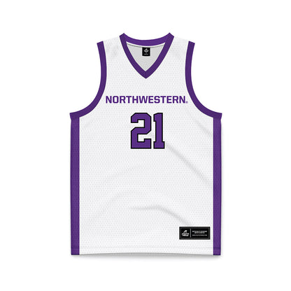 Northwestern - NCAA Women's Basketball : Melannie Daley - White Basketball Jersey