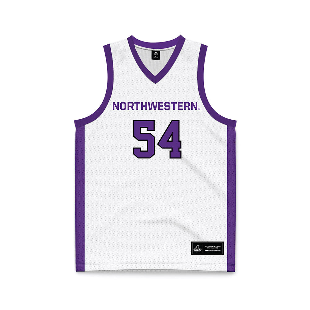 Northwestern - NCAA Men's Basketball : Gustave Hurlburt - White Basketball Jersey