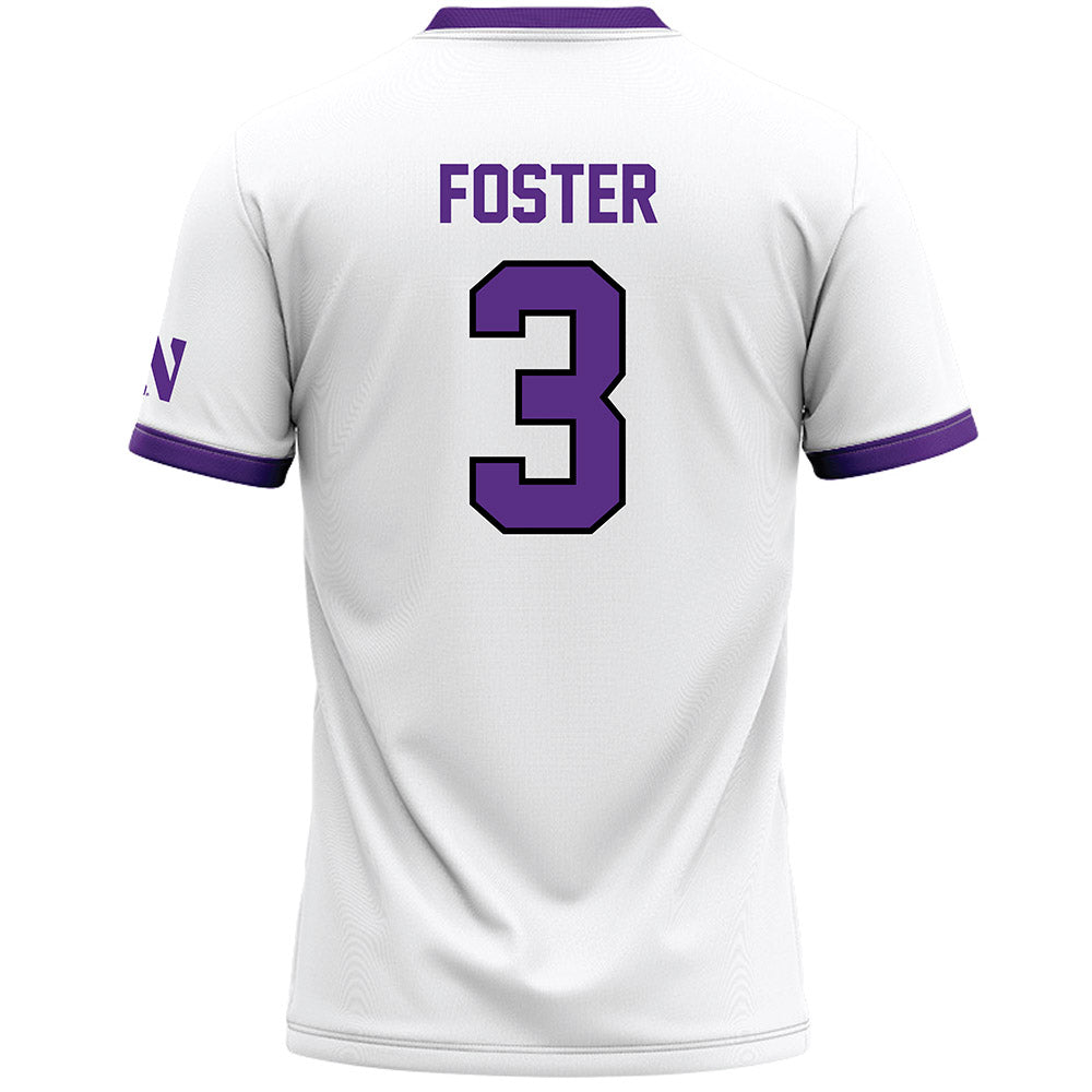 Northwestern - NCAA Women's Lacrosse : Aditi Foster - White Lacrosse Jersey -1
