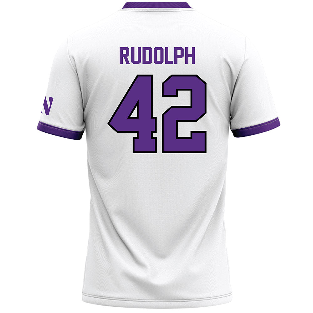 Northwestern - NCAA Women's Lacrosse : Hannah Rudolph - White Lacrosse Jersey -1