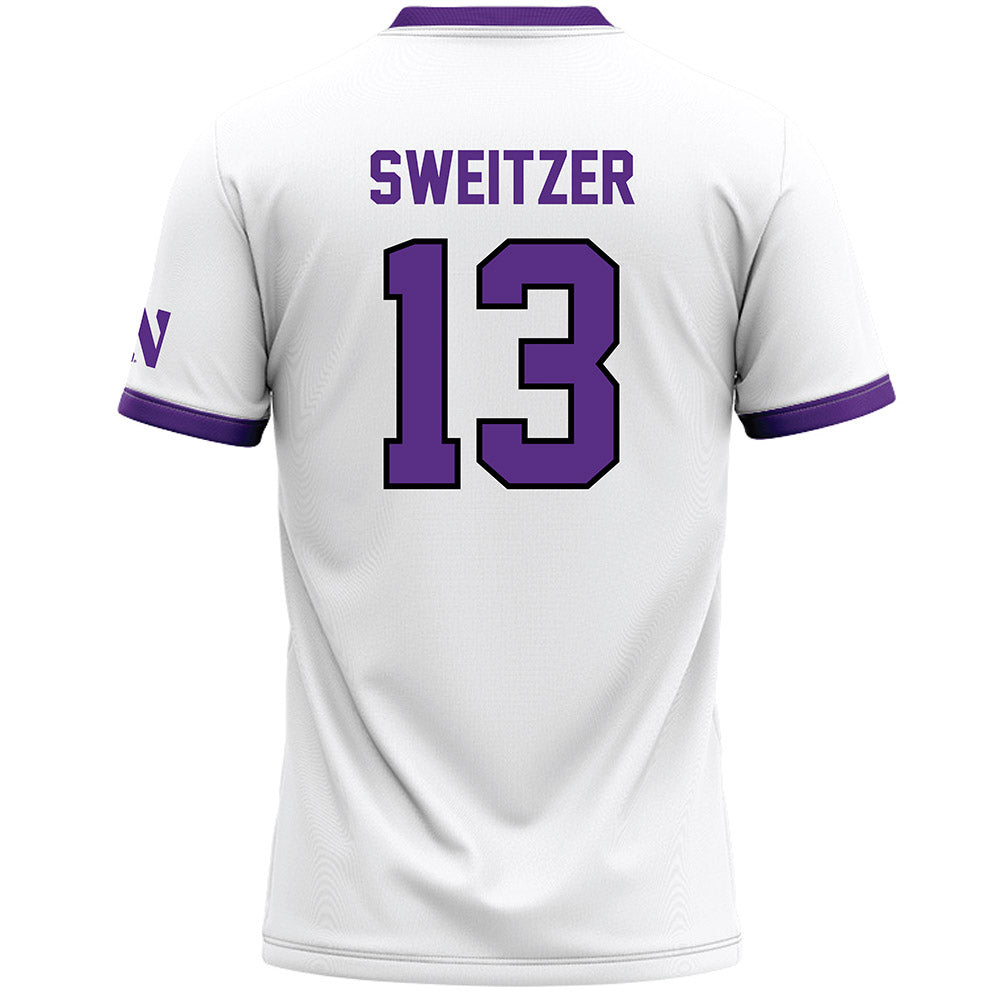 Northwestern - NCAA Women's Lacrosse : Delaney Sweitzer - White Lacrosse Jersey -1
