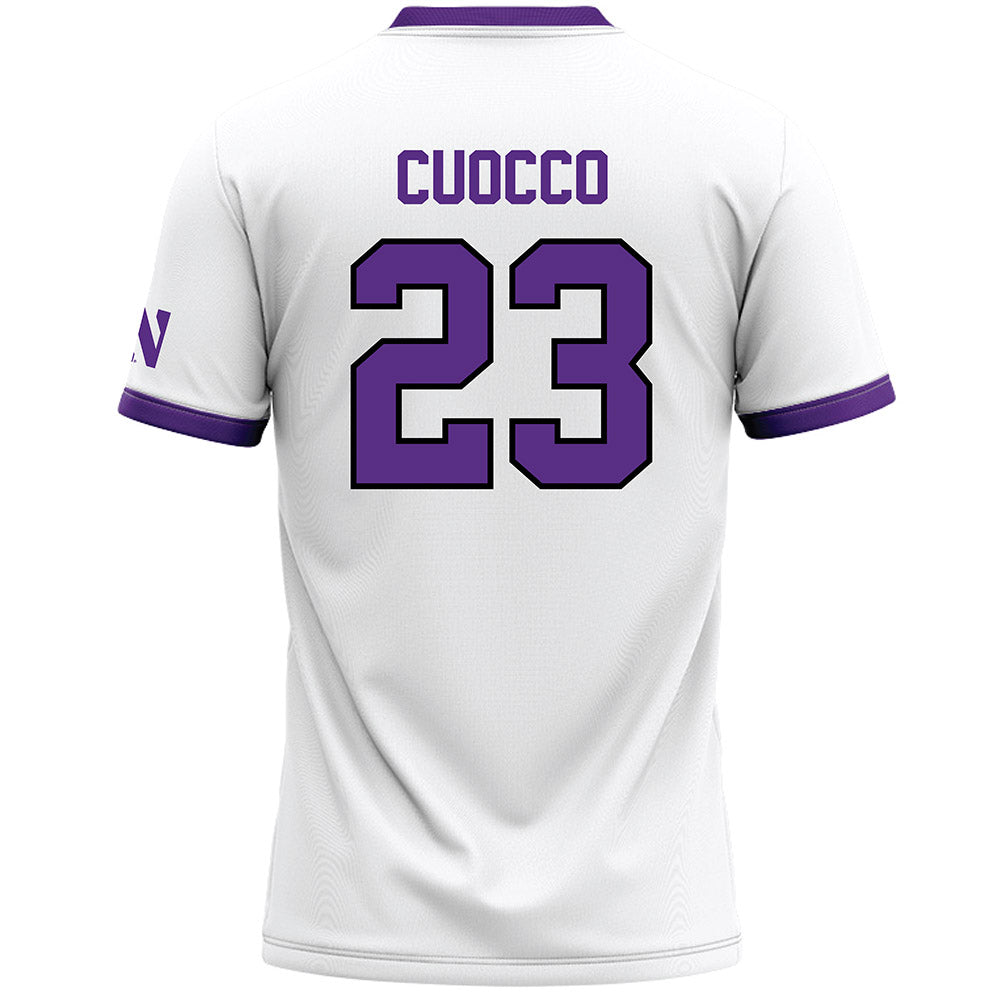 Northwestern - NCAA Women's Lacrosse : Jenika Cuocco - White Lacrosse Jersey -1