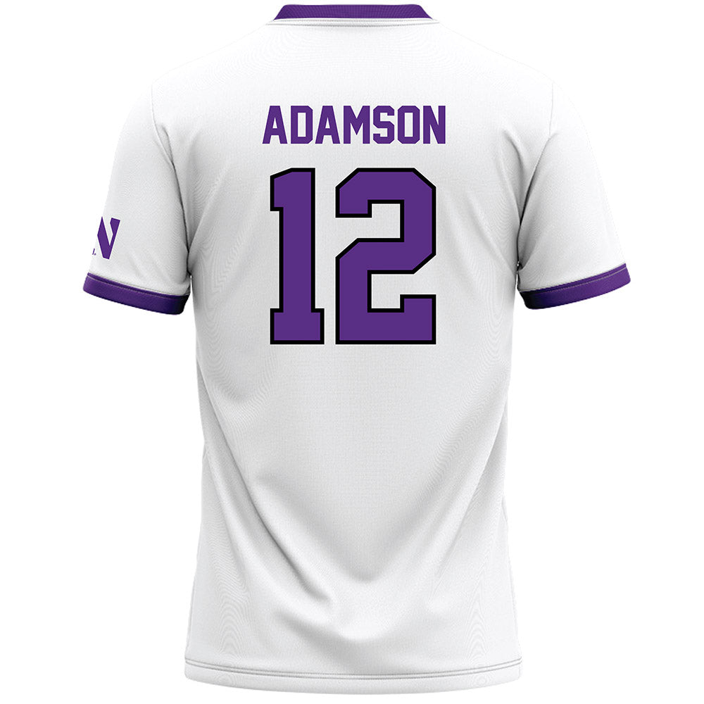 Northwestern - NCAA Women's Lacrosse : Olivia Adamson - White Lacrosse Jersey -1
