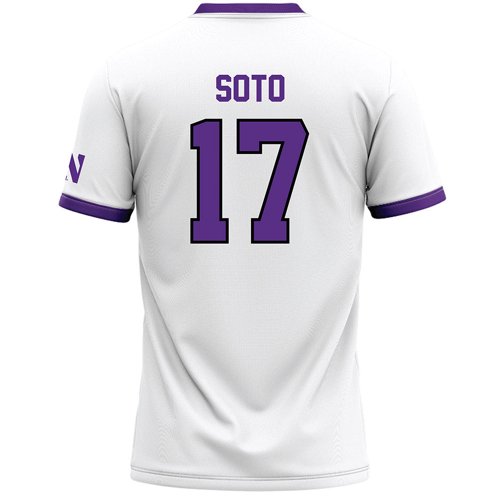 Northwestern - NCAA Women's Lacrosse : Jenna Soto - White Lacrosse Jersey -1