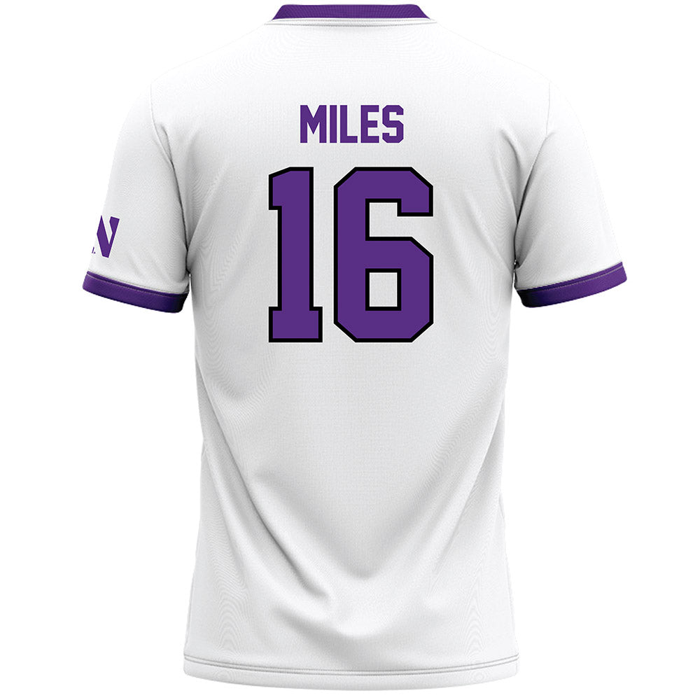 Northwestern - NCAA Women's Lacrosse : Niki Miles - White Lacrosse Jersey -1