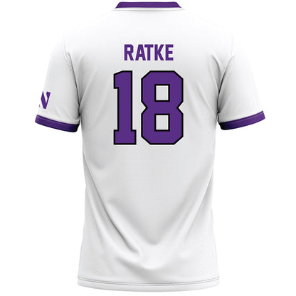 Northwestern - NCAA Women's Lacrosse : Claire Ratke - White Lacrosse Jersey -1