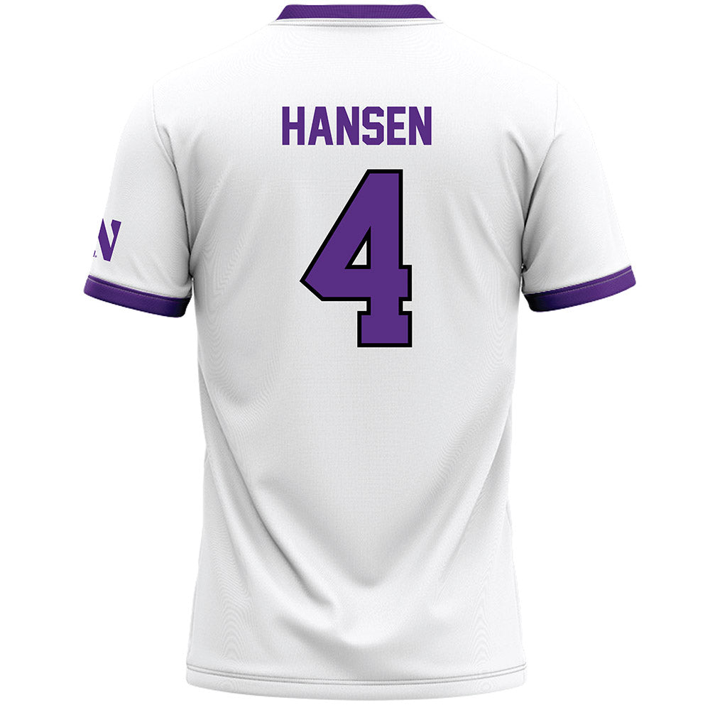 Northwestern - NCAA Women's Lacrosse : Reese Hansen - White Lacrosse Jersey -1