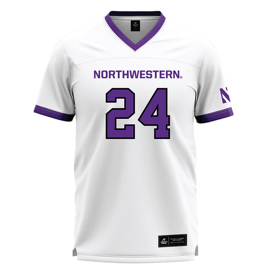 Northwestern - NCAA Women's Lacrosse : Riley Campbell - White Lacrosse Jersey -0