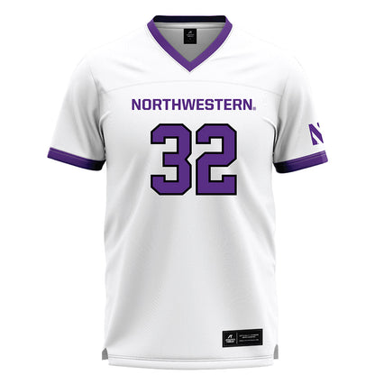 Northwestern - NCAA Women's Lacrosse : Grace Fujinaga - White Lacrosse Jersey -0