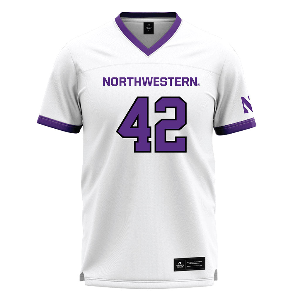 Northwestern - NCAA Women's Lacrosse : Hannah Rudolph - White Lacrosse Jersey -0