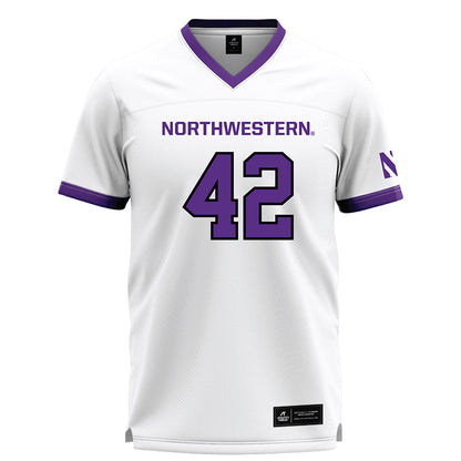 Northwestern - NCAA Women's Lacrosse : Hannah Rudolph - White Lacrosse Jersey -0