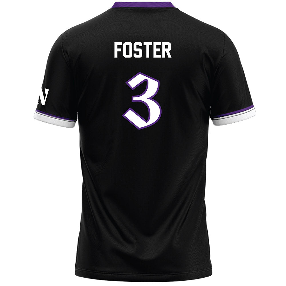 Northwestern - NCAA Women's Lacrosse : Aditi Foster - Black Lacrosse Jersey -1