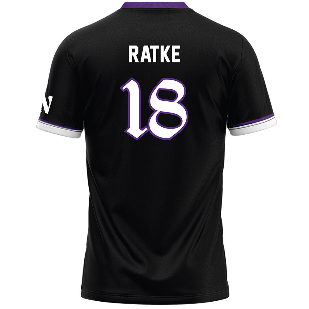 Northwestern - NCAA Women's Lacrosse : Claire Ratke - Black Lacrosse Jersey -1
