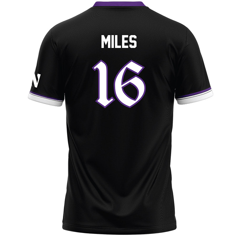 Northwestern - NCAA Women's Lacrosse : Nicole Miles - Black Lacrosse Jersey -1