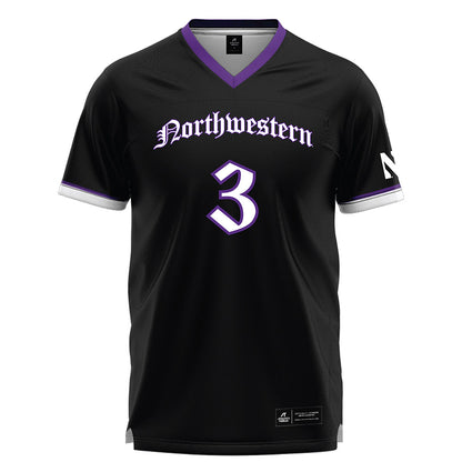 Northwestern - NCAA Women's Lacrosse : Aditi Foster - Black Lacrosse Jersey -0