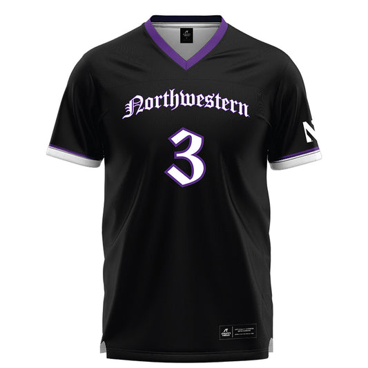 Northwestern - NCAA Women's Lacrosse : Aditi Foster - Black Lacrosse Jersey -0