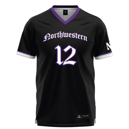 Northwestern - NCAA Women's Lacrosse : Olivia Adamson - Black Lacrosse Jersey -0